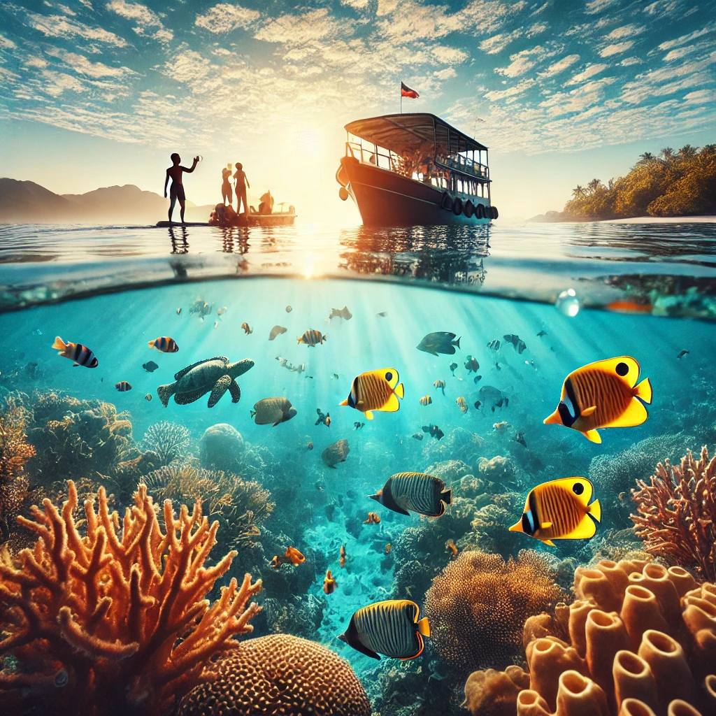 Рыбалка со снорклингом